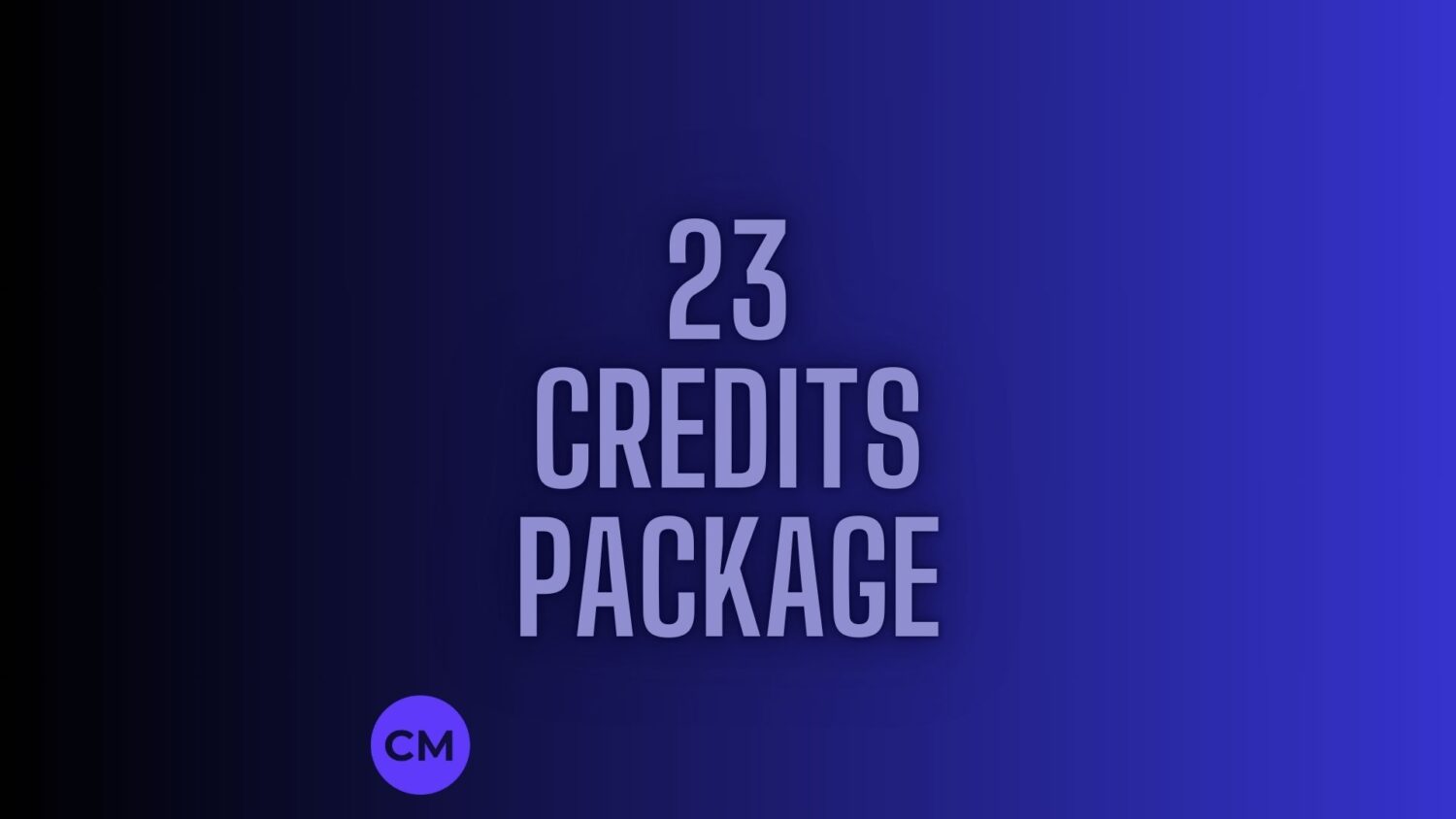 23 Credits Package