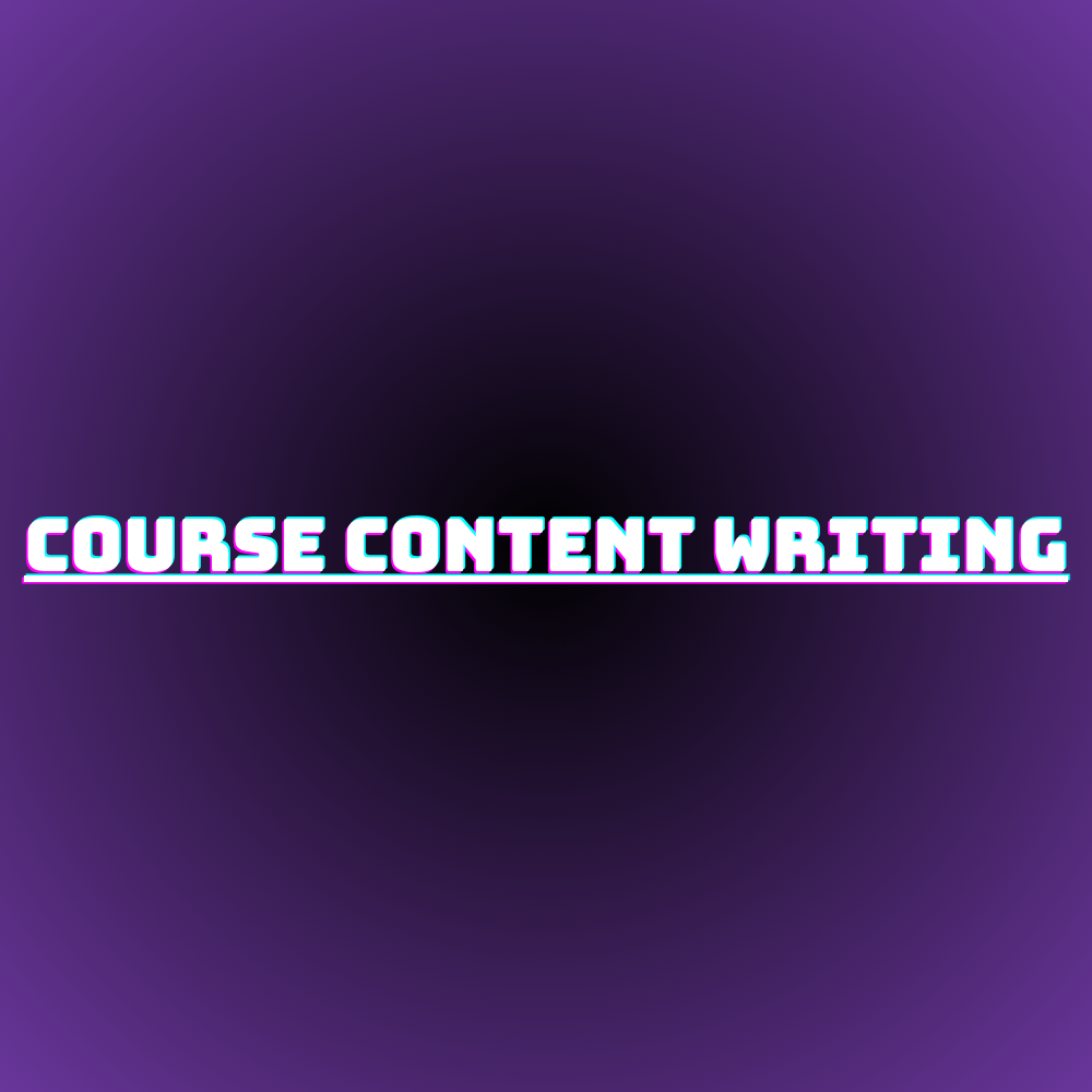 1 Course Content Writing