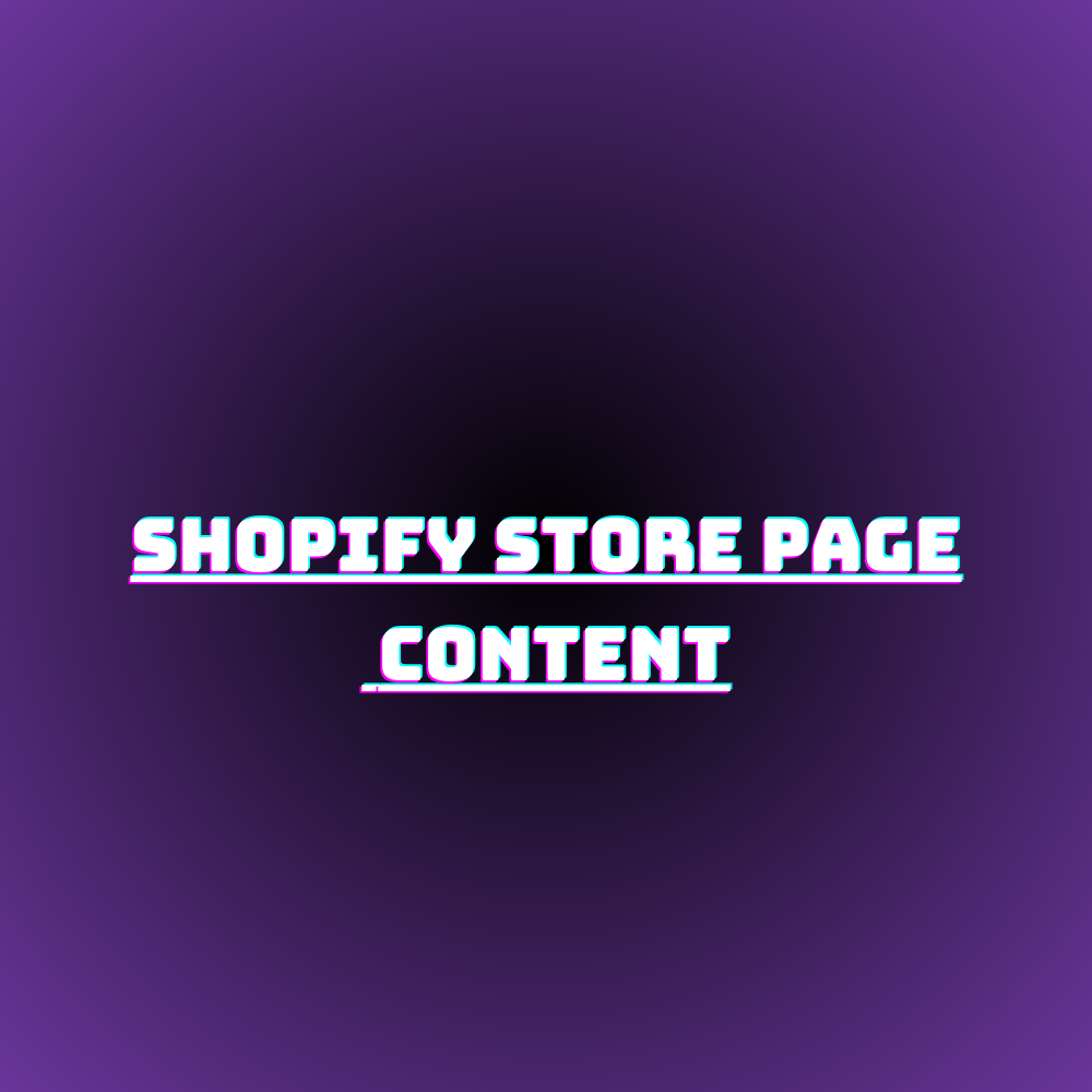 16 Shopify Store Page Content